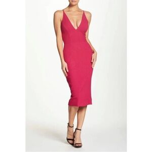 Dress the Population Lyla Dress in Raspberry Large